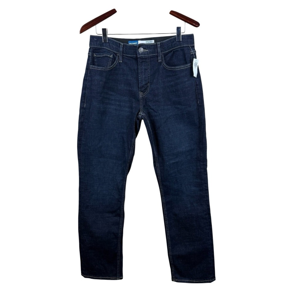 Old Navy Jeans Mens‎ 30x30 Dark Wash Loose Built-In Flex Straight Leg Denim